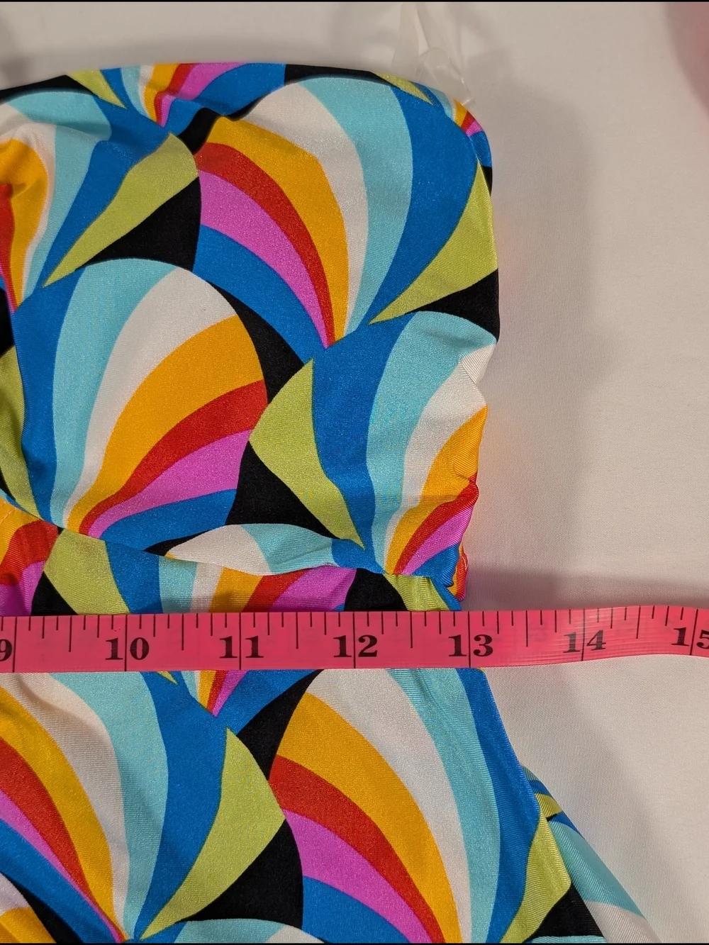 New Sunshine 79 Hang Loose Bandeau Tankini Halter Swim Top Keyhole Front Size 4